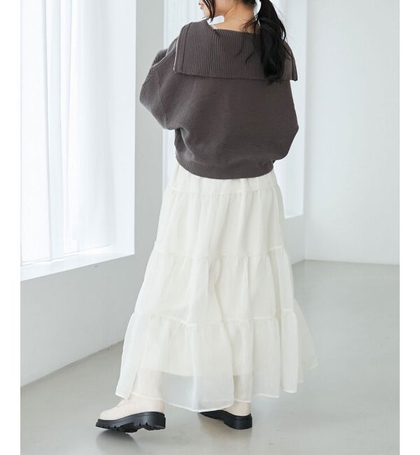 MAJESTICLEGON「シアーボリュームティアードスカート」|スカート|