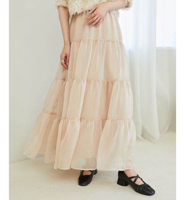 MAJESTICLEGON「シアーボリュームティアードスカート」|スカート|