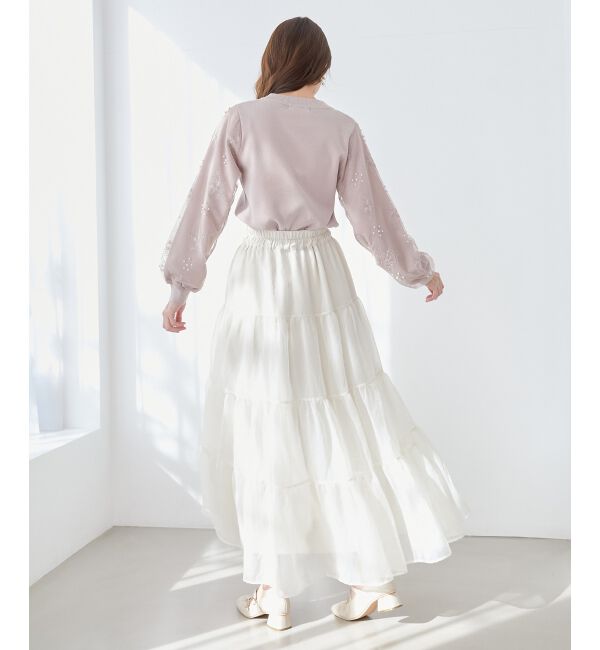 MAJESTICLEGON「シアーボリュームティアードスカート」|スカート|