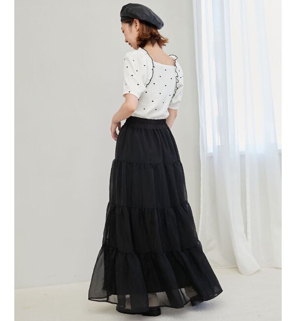 MAJESTICLEGON「シアーボリュームティアードスカート」|スカート|