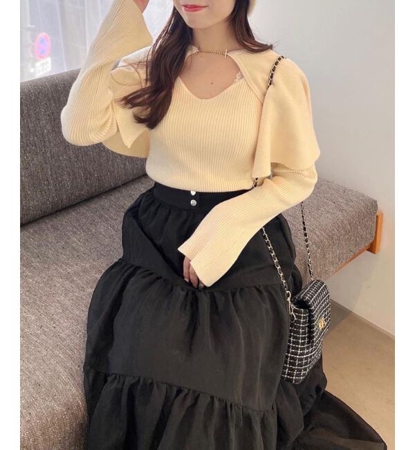 MAJESTICLEGON「シアーボリュームティアードスカート」|スカート|