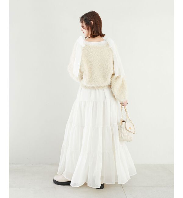MAJESTICLEGON「シアーボリュームティアードスカート」|スカート|