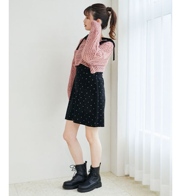 MAJESTICLEGON「キラキラドットベロアワンピース」|ワンピース|