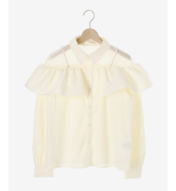  「パールチェーンフリルブラウス」|シャツ・ブラウス|
