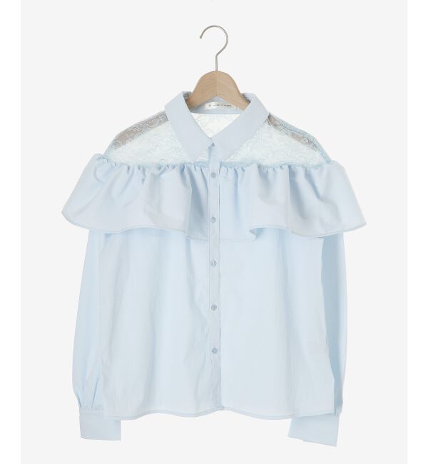  「パールチェーンフリルブラウス」|シャツ・ブラウス|