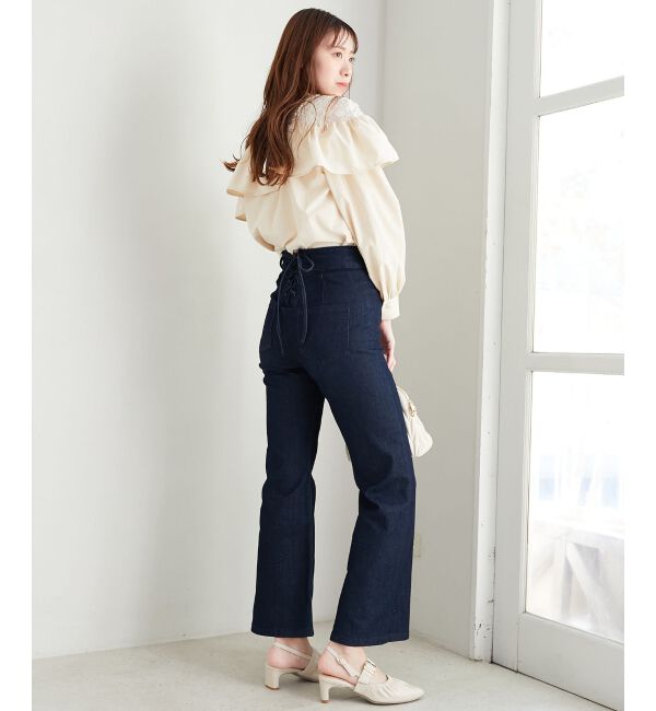  「パールチェーンフリルブラウス」|シャツ・ブラウス|