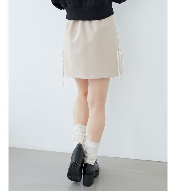 MAJESTICLEGON「ラインリボンミニスカート」|スカート|