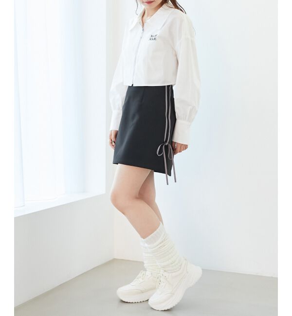 MAJESTICLEGON「ラインリボンミニスカート」|スカート|