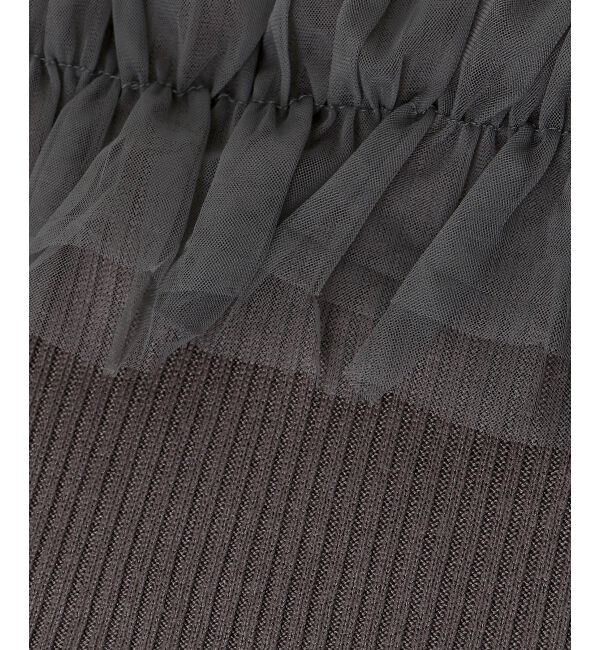  「チュールレイヤードリブニット」|ニット・セーター|