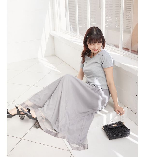 MAJESTICLEGON「パイピングチュールスカート」|スカート|