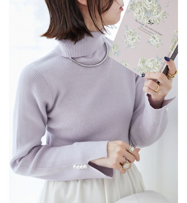 MAJESTICLEGON「ベーシックタートルニット」|ニット・セーター|ラベンダー