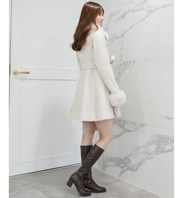MAJESTICLEGON「2wayフェイクファーカラーフレアコート」|その他|