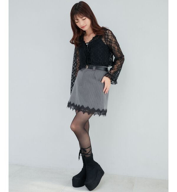 MAJESTICLEGON「細ベルトミニスカパン」|スカート|