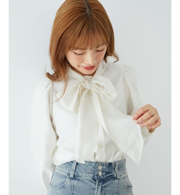 MAJESTICLEGON「バリエボウタイブラウス」|シャツ・ブラウス|