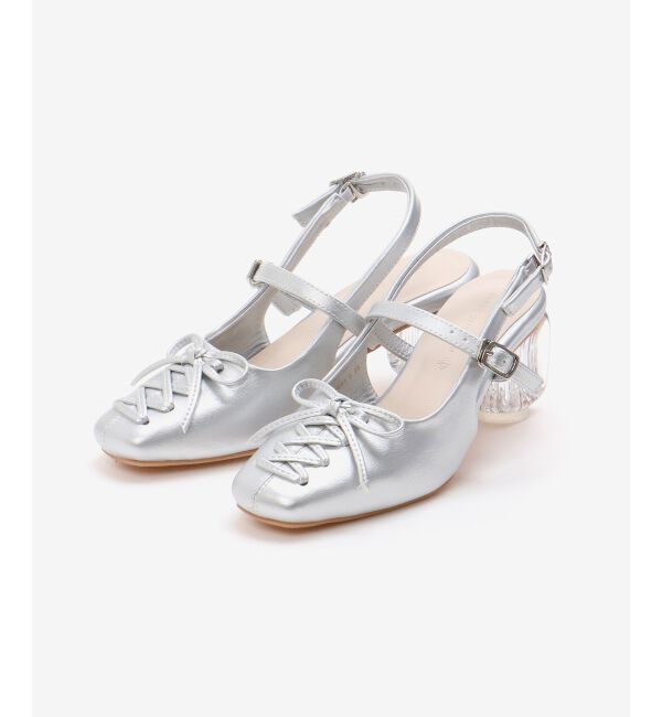  「レースアップクリアヒールミュール」|その他|