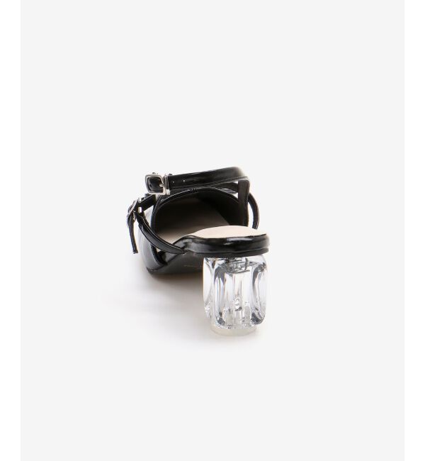  「レースアップクリアヒールミュール」|その他|