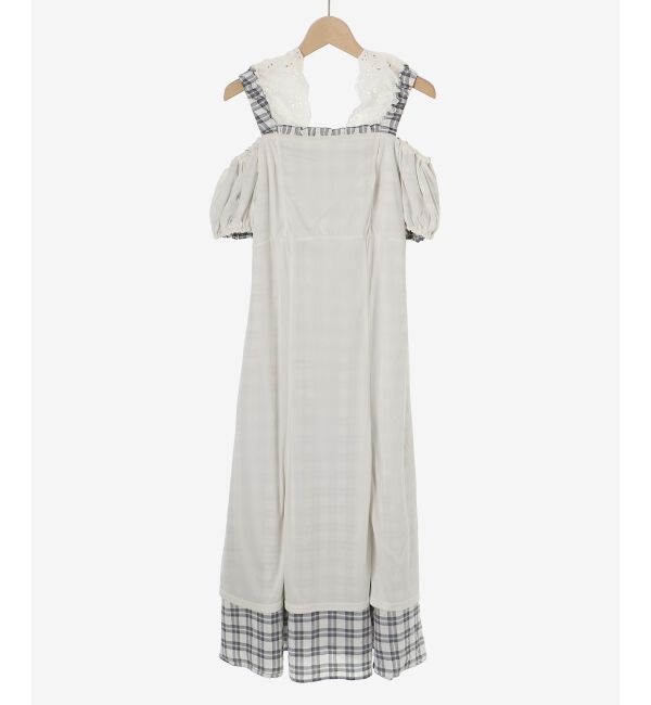  「肩レースフリルワンピース」|ワンピース|