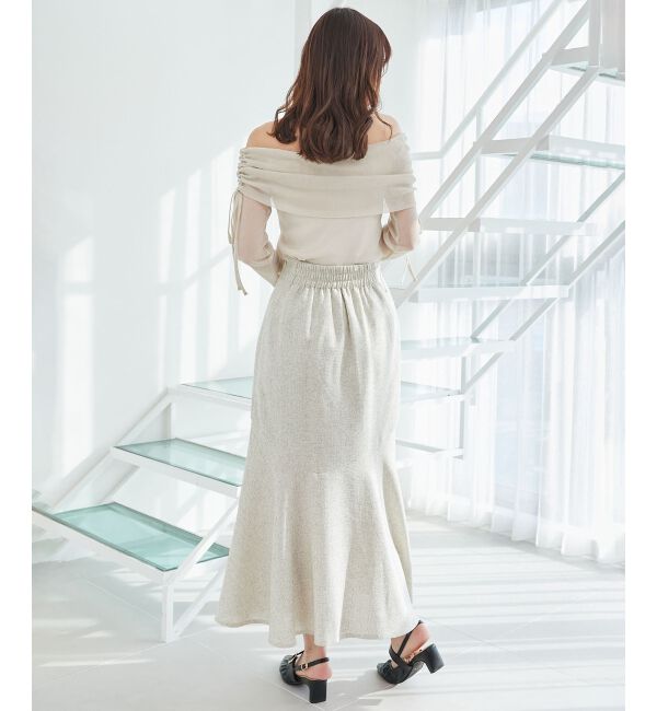  「ドロストオフショルラメチュールトップス」|Tシャツ・カットソー|