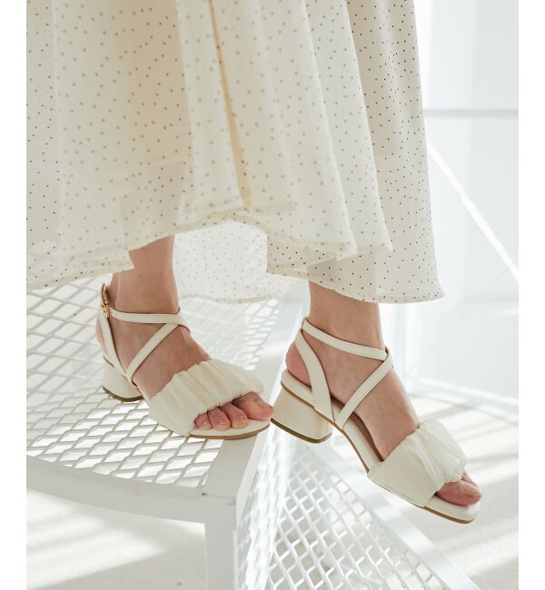  「シアーギャザーサンダル」|サンダル|
