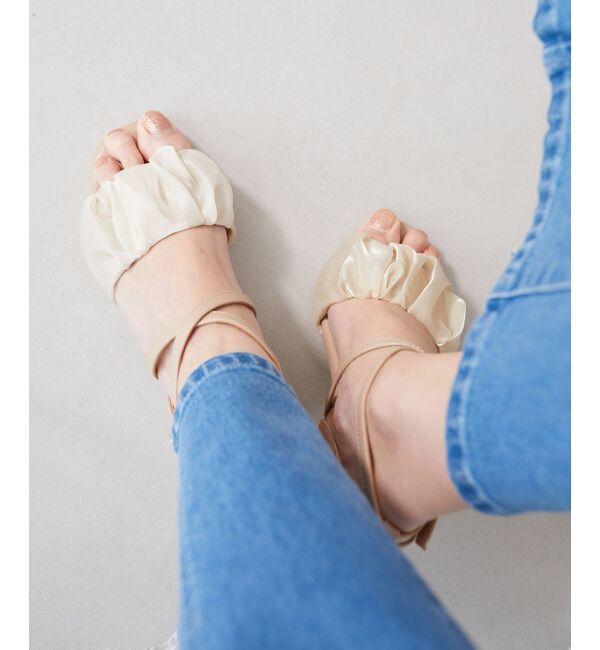  「シアーギャザーサンダル」|サンダル|