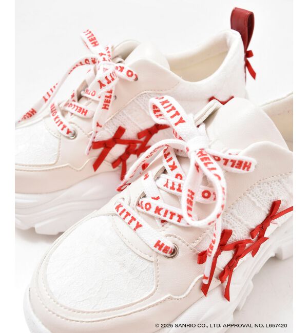  「ハローキティ デコリボンスニーカー」|スニーカー|