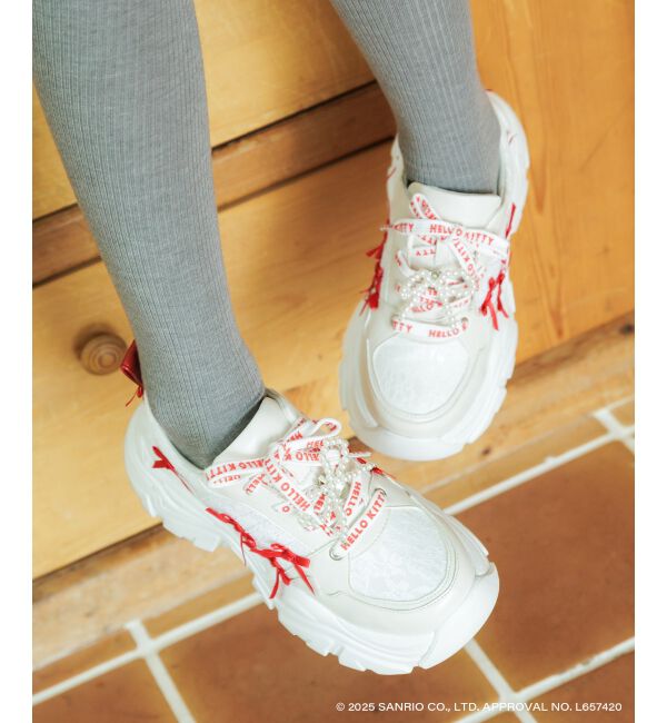  「ハローキティ デコリボンスニーカー」|スニーカー|