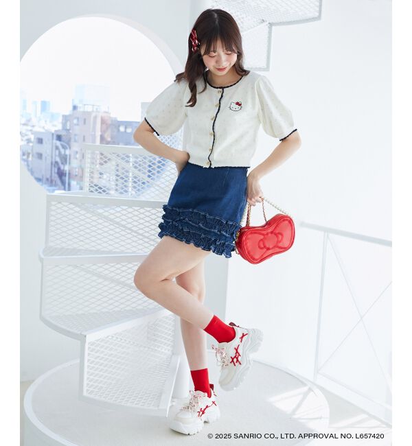  「ハローキティ デコリボンスニーカー」|スニーカー|