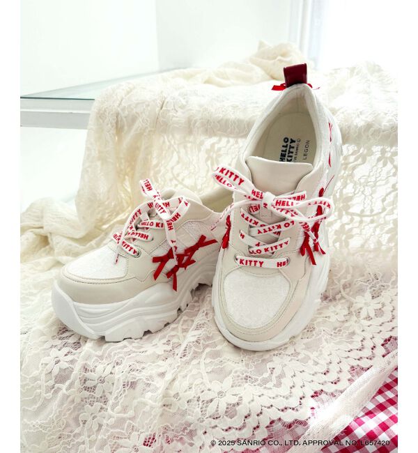  「ハローキティ デコリボンスニーカー」|スニーカー|