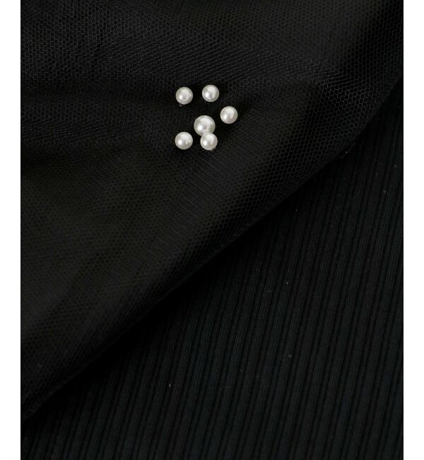  「パールチュールスリーブトップス」|Tシャツ・カットソー|