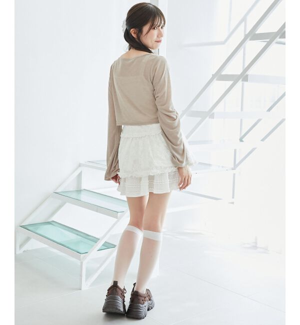  「ペプラムキャミ&times;カーデセット」|カーディガン|