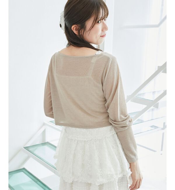  「ペプラムキャミ&times;カーデセット」|カーディガン|