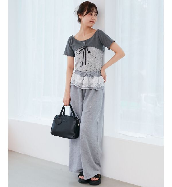  「フリルキャミ&times;トップスセット」|Tシャツ・カットソー|