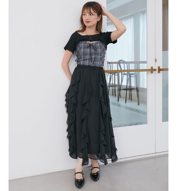  「フリルキャミ&times;トップスセット」|Tシャツ・カットソー|