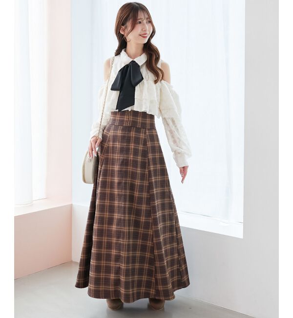  「バイカラーボウタイフリルブラウス」|シャツ・ブラウス|