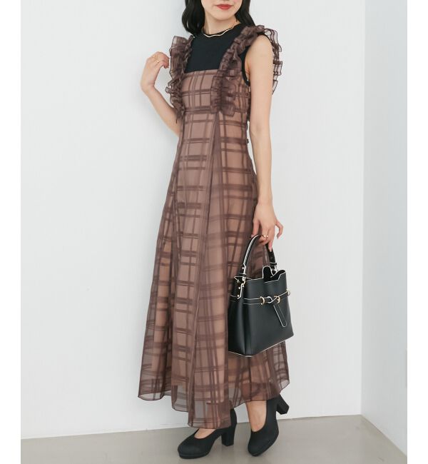  「ノースリフリルドッキングワンピ」|ワンピース|