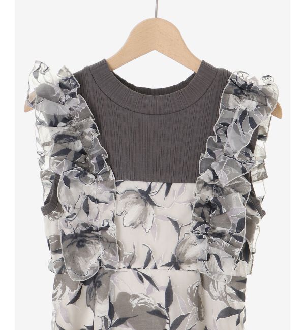  「ノースリフリルドッキングワンピ」|ワンピース|