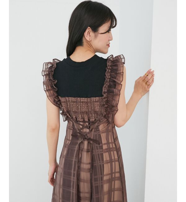  「ノースリフリルドッキングワンピ」|ワンピース|