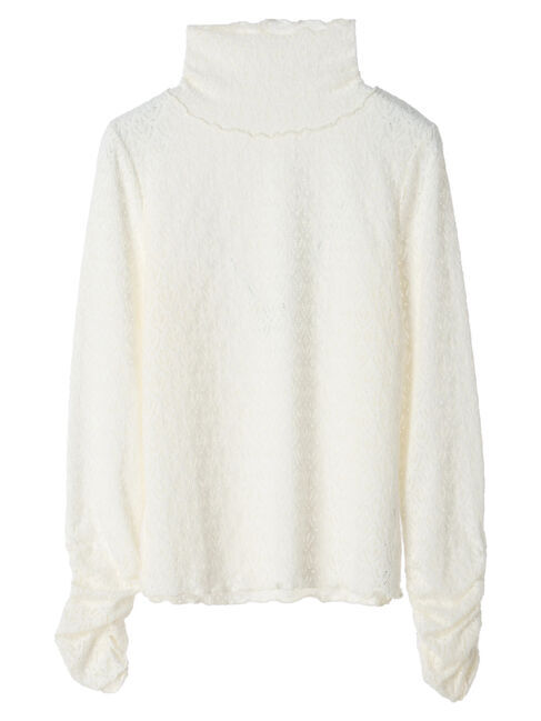 earth music&ecology「起毛レースハイネックインナー」|インナー|