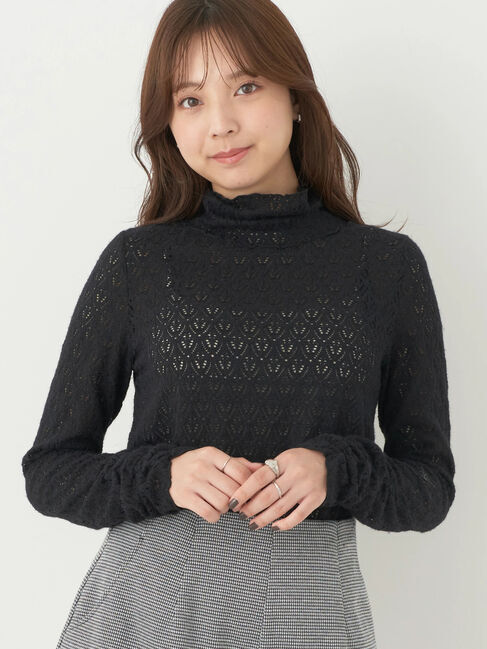 earth music&ecology「起毛レースハイネックインナー」|インナー|