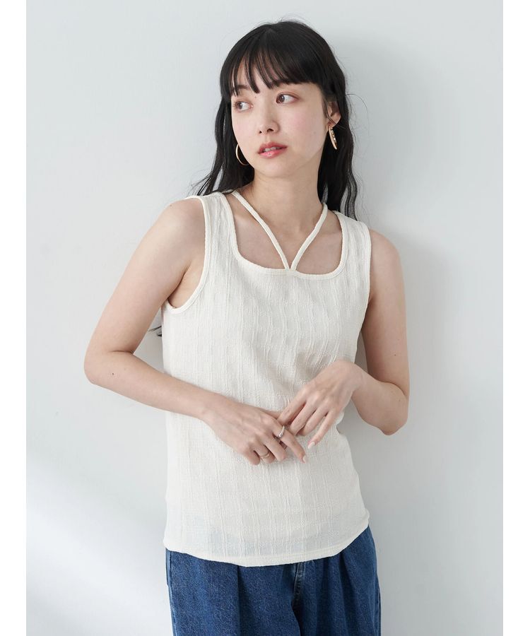 earth music&ecology「前後2wayタンクトップ」|インナー|