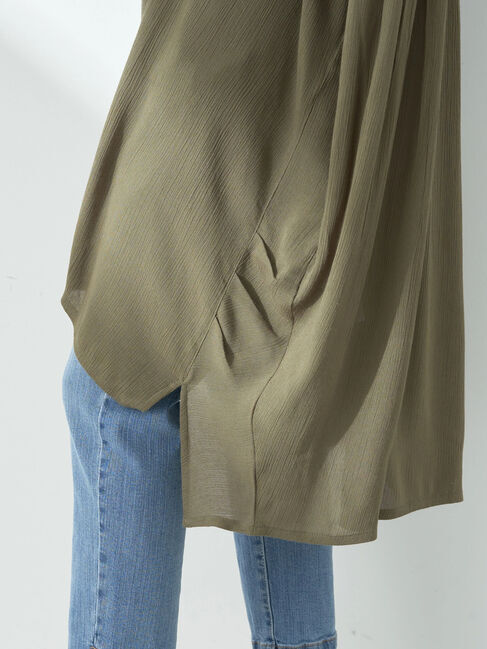 earth music&ecology「レーヨンポケットシャツチュニック」|チュニック|