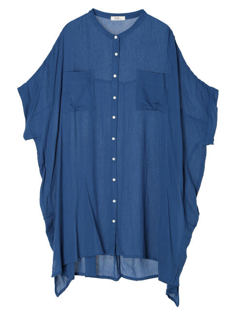earth music&ecology「レーヨンポケットシャツチュニック」|チュニック|