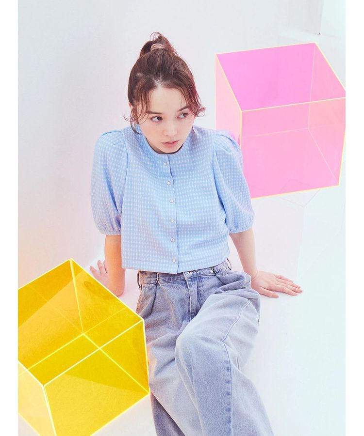 earth music&ecology「カットジャガードカーディガン」|カーディガン|