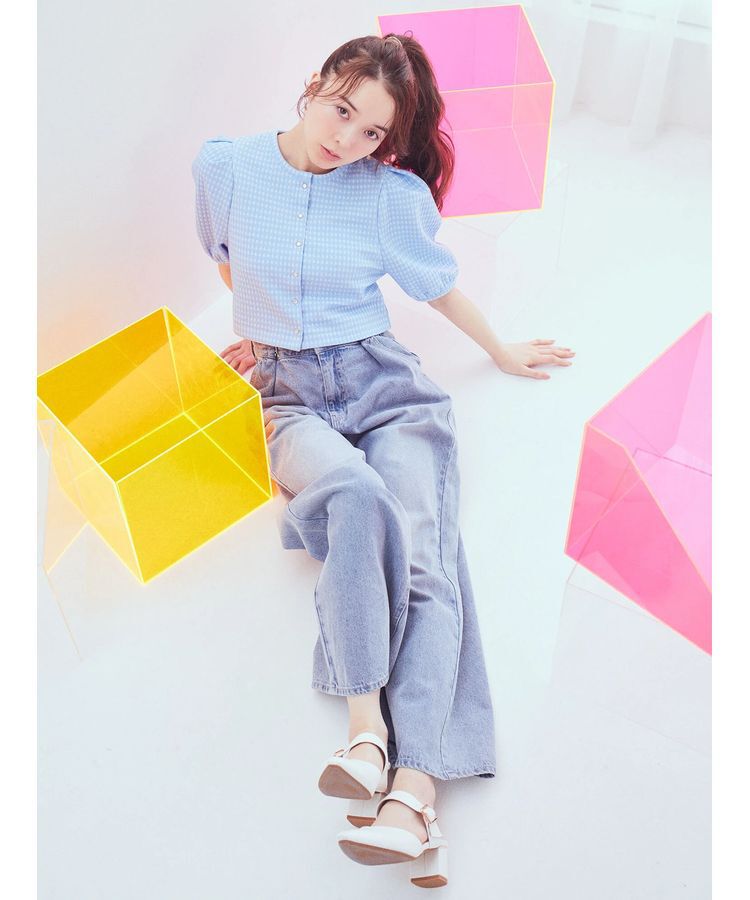 earth music&ecology「カットジャガードカーディガン」|カーディガン|