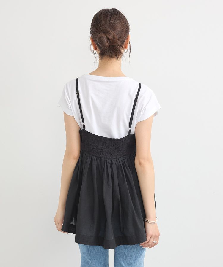 earth music&ecology「SET2点レースキャミ+フレンチTee」|Tシャツ・カットソー|