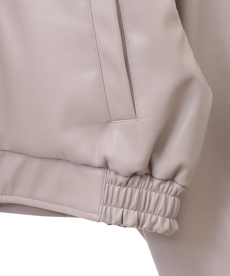 earth music&ecology「襟ファーレザーブルゾン」|ブルゾン・スタジャン|