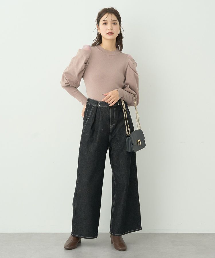 earth music&ecology「袖シアードレーププルオーバー」|ニット・セーター|