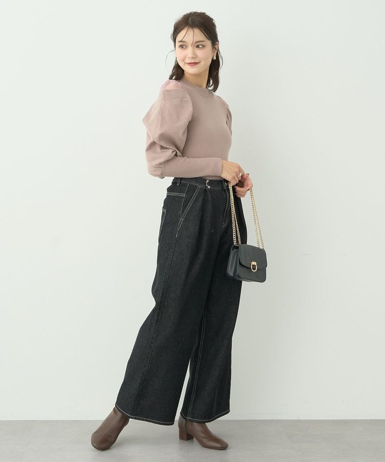 earth music&ecology「袖シアードレーププルオーバー」|ニット・セーター|