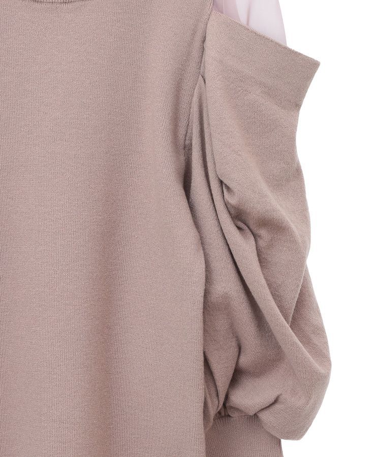 earth music&ecology「袖シアードレーププルオーバー」|ニット・セーター|