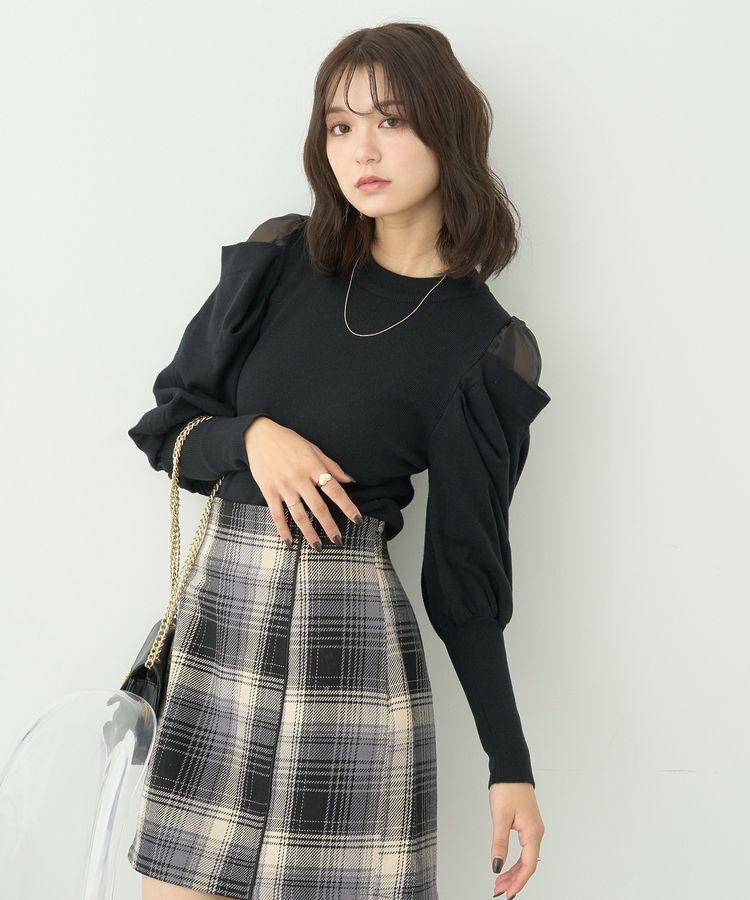 earth music&ecology「袖シアードレーププルオーバー」|ニット・セーター|